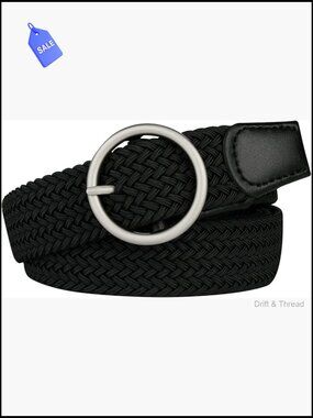 Plus Size Stretch Belt No-Hole Adjustable 39-75in Comfort Elastic